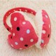 Women Girls Winter Cute Dot Print Hearts Shape Fur Warm Earmuffs