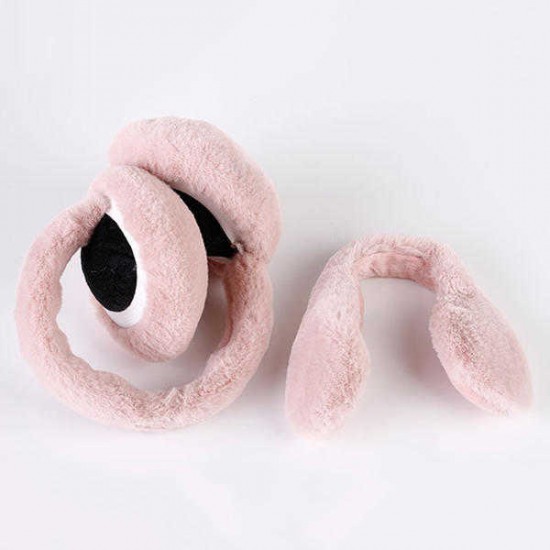 Women Girls Winter Cute Faux Fur Plush Earmuffs Washed Adjustable Ear Warmer