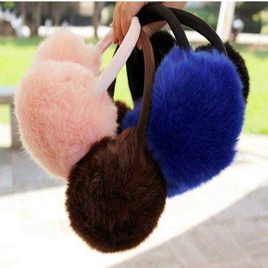 Women Girls Winter Cute Faux Fur Warm Ear Muffs Random Delivery