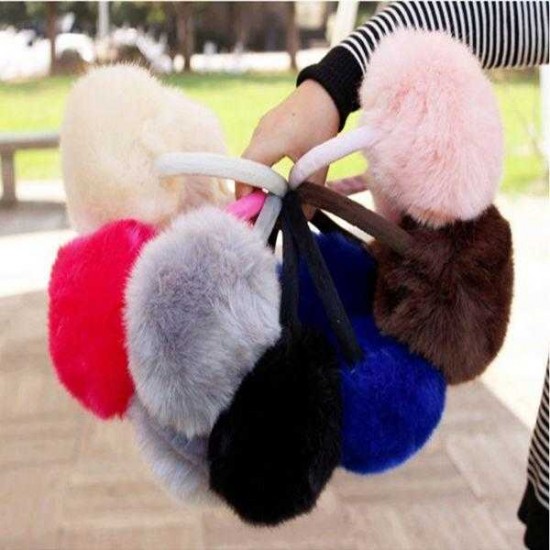 Women Girls Winter Cute Faux Fur Warm Ear Muffs Random Delivery