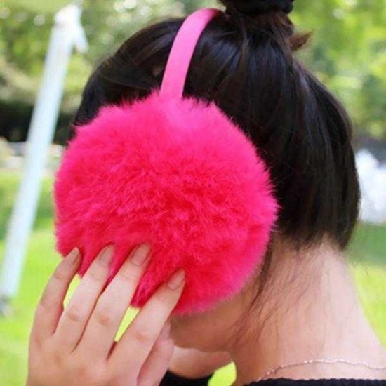 Women Girls Winter Cute Faux Fur Warm Ear Muffs Random Delivery