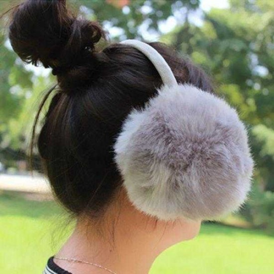 Women Girls Winter Cute Faux Fur Warm Ear Muffs Random Delivery