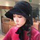 Women Gold Velvet Dual-use Warm Fishing Hat Straps Basin Foldable Cap Outdoor Casual Windproof Hat