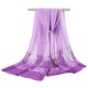 Women Gradient Color Chiffon Shawl Spring Autumn Travel Warm Scarf