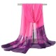 Women Gradient Color Chiffon Shawl Spring Autumn Travel Warm Scarf