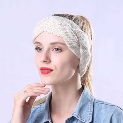 Women Handmade Braided Knit Headband Thickened Loose Warm Hair Band