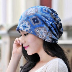 Women Hedging Cap Skullies Beanies Caps Bonnet Double Layer Windproof Cotton Scarf