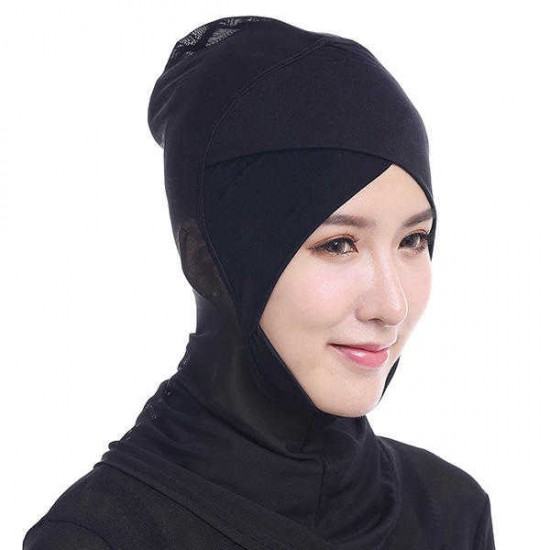 Women Hijab Hat Full Cover Inner Islamic Turban Head Wear Hat Underscarf Hijab