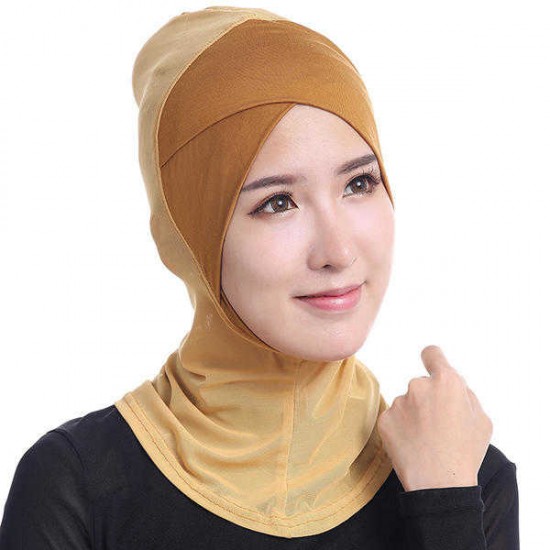 Women Hijab Hat Full Cover Inner Islamic Turban Head Wear Hat Underscarf Hijab