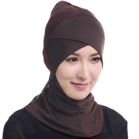 Women Hijab Hat Full Cover Inner Islamic Turban Head Wear Hat Underscarf Hijab