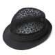 Women Hollow Breathable Fedora Bucket Hat Travel Casual Sunshade Beach Jazz Cap