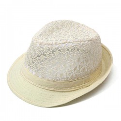 Women Hollow Breathable Fedora Bucket Hat Travel Casual Sunshade Beach Jazz Cap