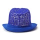 Women Hollow Breathable Fedora Bucket Hat Travel Casual Sunshade Beach Jazz Cap