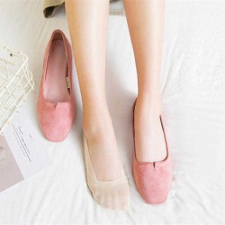 Women Invisible Antiskid Ice Silk Boat Socks Shallow Liner No Show Peep Low Cut Hosiery