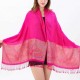 Women Jacquard Cotton Warm Scarf Retro Flower Tassel Scarves Shawl