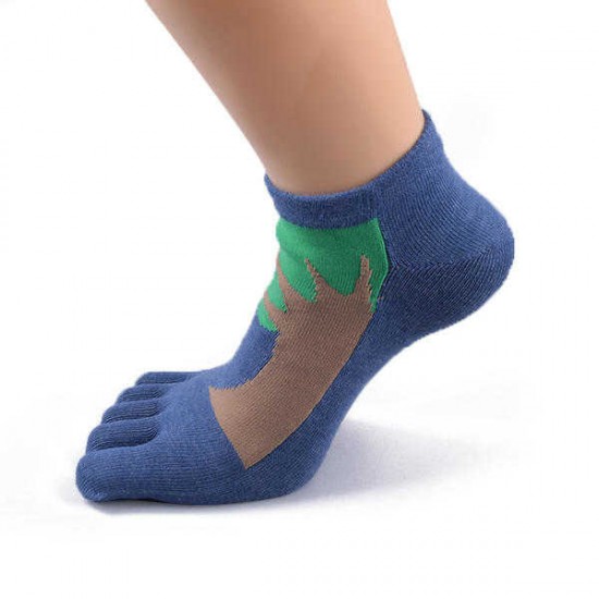 Women Jacquard Toe Socks Summer Cotton Sport Casual Breathable Deodorant Beri Boat Socks