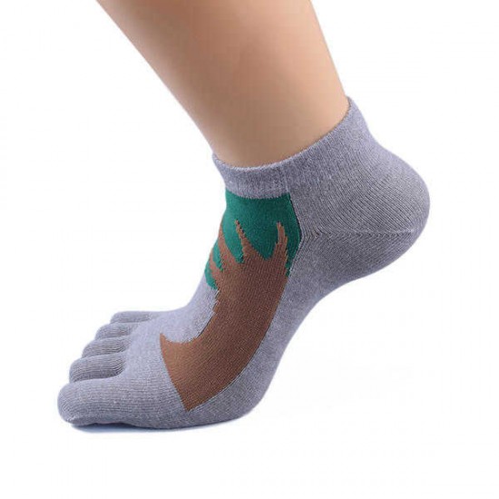 Women Jacquard Toe Socks Summer Cotton Sport Casual Breathable Deodorant Beri Boat Socks