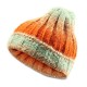 Women Knit Gradient Color Braided Hat Crochet Knitting Hat Ski Beanie Cap