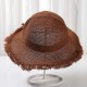 Women Knit Hollow Fisherman Hat Female Wide-Brimmed Cotton Visor Bucket Hat