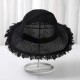 Women Knit Hollow Fisherman Hat Female Wide-Brimmed Cotton Visor Bucket Hat