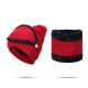 Women Knitted Winter Beanie Hat Collar Scarf Set Thickening Warm Outdoor Skullies Hats With Mask