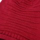 Women Knitted Woolen Stripe Beanie Hat Casual Foldable Warm Head Cap