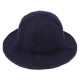 Women Korean Retro Solid Knit Fisherman Hat Winter Warm Wool Wide Brimmed Bucket Cap