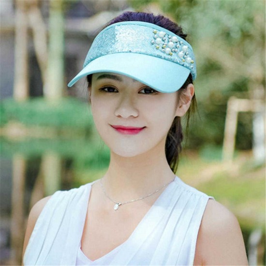 Women Lace Adjustable Flower Baseball Cap Summer UV Protection Sport Visor Sun Hat