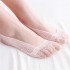 Women Lace Breathable Invisible Boat Socks Casual High Elastic Anti-skid Short Sock