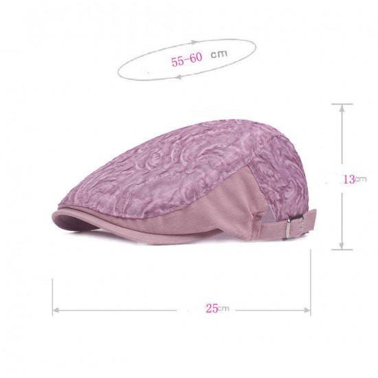 Women Lace Gauze Painter Beret Caps Classic Outdoor Adjustable Flat Ivy Gatsby Newsboy Cap