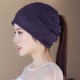 Women Lace Hollow Out Breathable Thin Casual Beanie Cap Vintage Earmuffs Flexible Bonnet