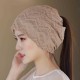 Women Lace Hollow Out Breathable Thin Casual Beanie Cap Vintage Earmuffs Flexible Bonnet