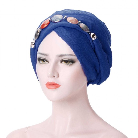 Women Lace Shawls Islamic Hijab Long Scarf Headwear Turban Cap