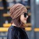 Women Lace Stripped Rhinestone Skullies Beanie Caps Casual Soft Elastic Bonnet Hat