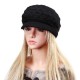 Women Ladies Beret Knitted Beanie Crochet Caps Braided Baggy All-match Stewardess Hat