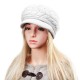 Women Ladies Beret Knitted Beanie Crochet Caps Braided Baggy All-match Stewardess Hat