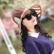 Women Ladies Bow-knot Wide Brim Beach Sun Hat Summer Outdoor Travel Anti-UV Visor Bucket Hat