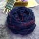 Women Ladies Cotton Linen Blank Grid Scarves Tassel Warm Long Shawls