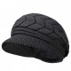 Women Ladies Crochet Knitted Cotton Blend Beret Hat Soft Warm Plush Linen Ski Baseball Cap