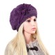 Women Ladies Faux Rabbit Fur Knitted Crochet Beanie Cap Knitting Elastic Baggy Hat