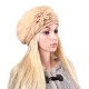 Women Ladies Faux Rabbit Fur Knitted Crochet Beanie Cap Knitting Elastic Baggy Hat