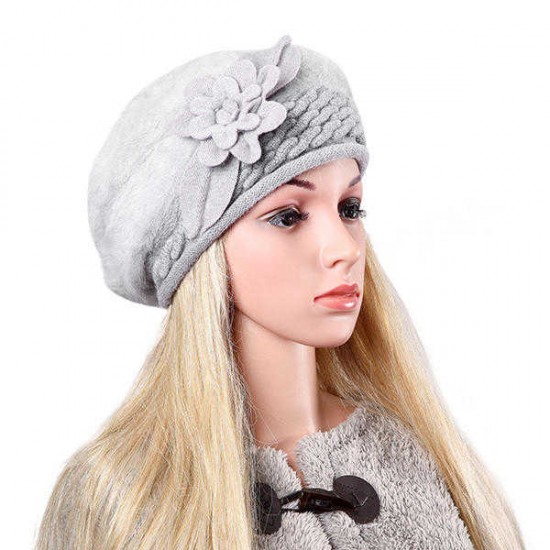 Women Ladies Faux Rabbit Fur Knitted Crochet Beanie Cap Knitting Elastic Baggy Hat