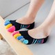 Women Ladies Five-toes Colorful Boat Sock Breathable Anti Skid Invisibility Socks Comfortable