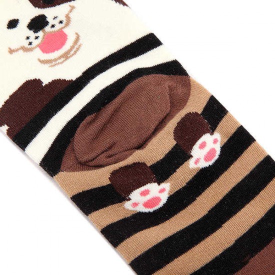 Women Ladies Girl Lovely Hot Cartoon Cat Dog Animal Stripped Cotton Lady Socks