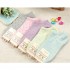 Women Ladies Girls Cotton Polka Dot Soft Candy Color Short Socks