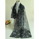 Women Ladies Musical Note Printed Chiffon Scarf Shawl Wrap