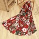 Women Ladies Peony Flower Printed Cotton Scarves Floral Tassel Warm Long Shawls