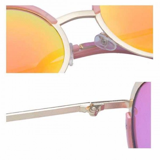 Women Ladies Retro Round Lens Uv Protection Sun Glassess Full Frame Eyewear