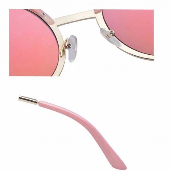 Women Ladies Retro Round Lens Uv Protection Sun Glassess Full Frame Eyewear