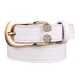 Women Ladies Second Layer Leather Belt Diamond Waist Belt Metal Pin Buckle Dress Waistband